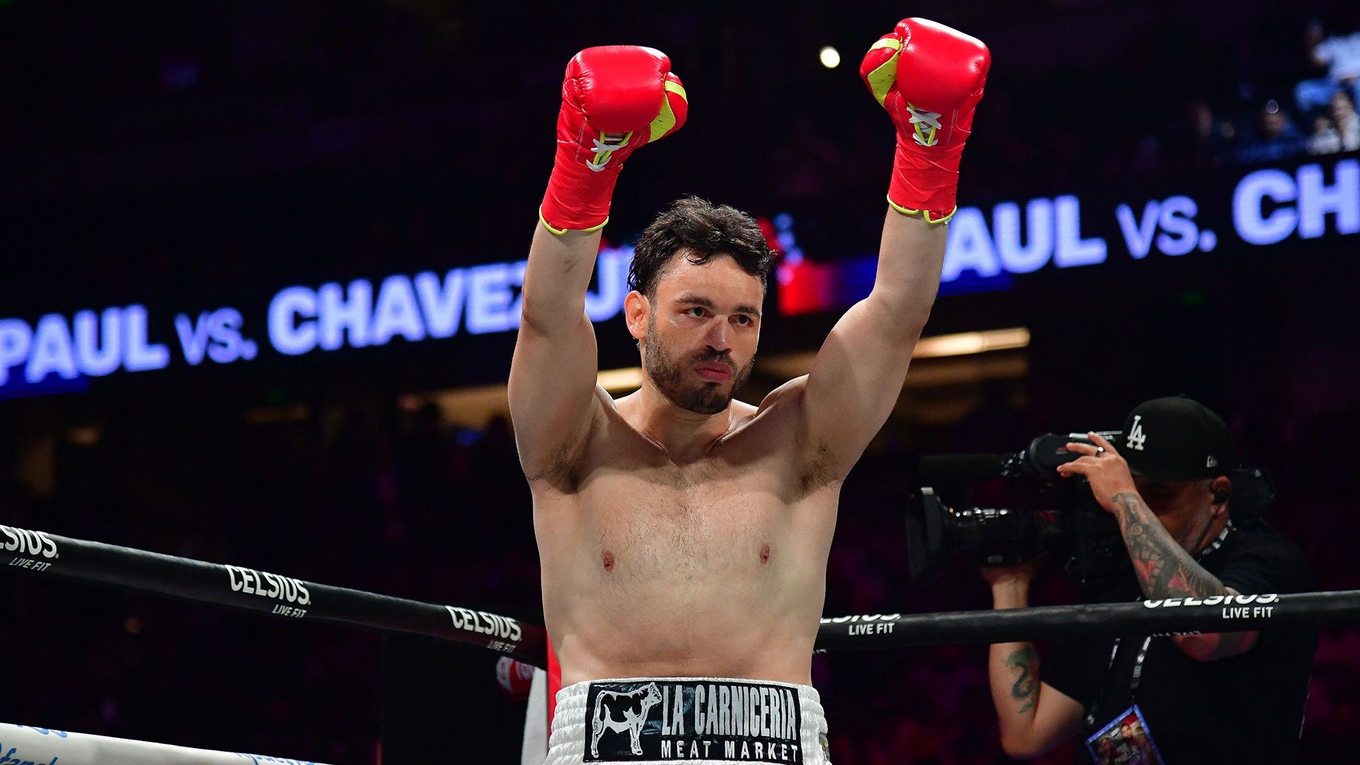 Julio César Chávez Junior durante una pelea de boxeo.